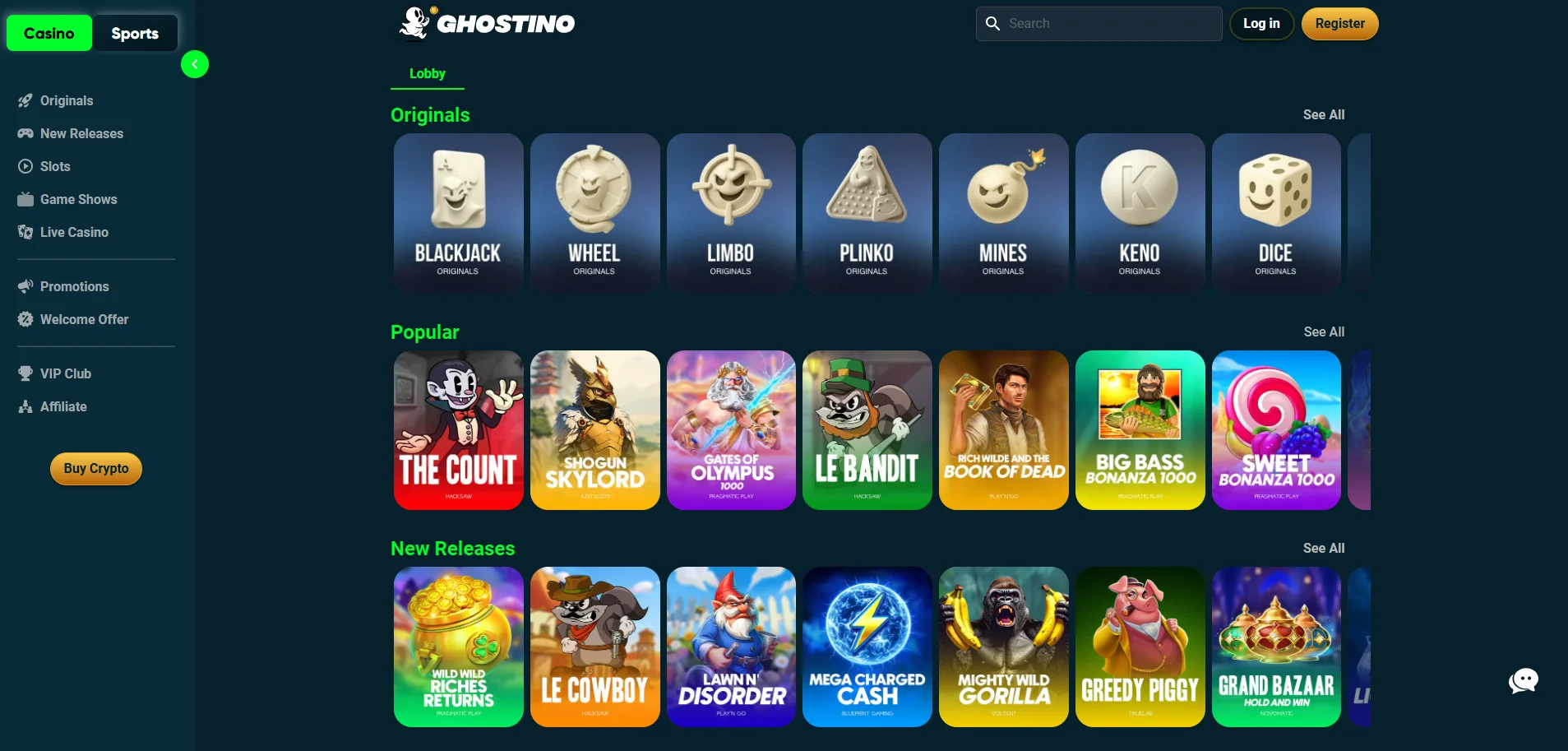 Ghostino Casino Überblick